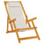 Folding Beach Chairs 2 Pack Light Grey Solid Wood Acacia & Textilene