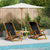 Folding Beach Chairs 2 Pack Black Solid Acacia Wood & Textilene