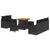 8 Piece Garden Sofa Set with Cushions Black Poly Rattan Acacia, vidaXL 2-Seater Garden Sofa with Cushions Black Poly Rattan, vidaXL 3 Piece Garden Dining Set with Cushions Black Poly Rattan Acacia