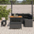 8 Piece Garden Sofa Set with Cushions Black Poly Rattan Acacia, vidaXL 3 Piece Garden Dining Set with Cushions Black Poly Rattan Acacia
