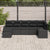 Garden Sofa Set 7 Piece Set Black Poly Rattan Outdoor Sofa