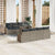 7 Piece Garden Sofa Set with Cushions Grey Poly Rattan