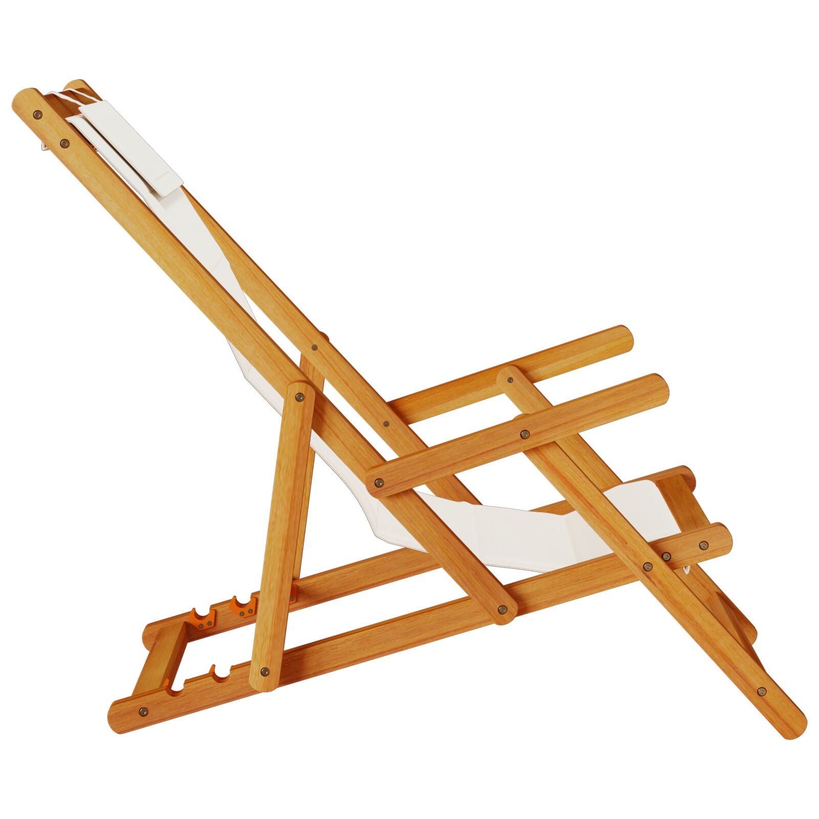 Folding Beach Chairs 2 Pack Light Grey Solid Wood Acacia & Textilene