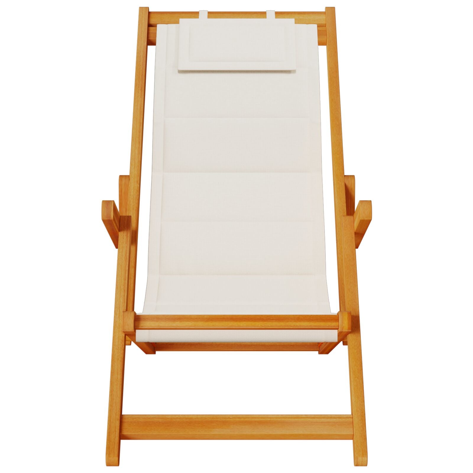 Folding Beach Chairs 2 Pack Light Grey Solid Wood Acacia & Textilene