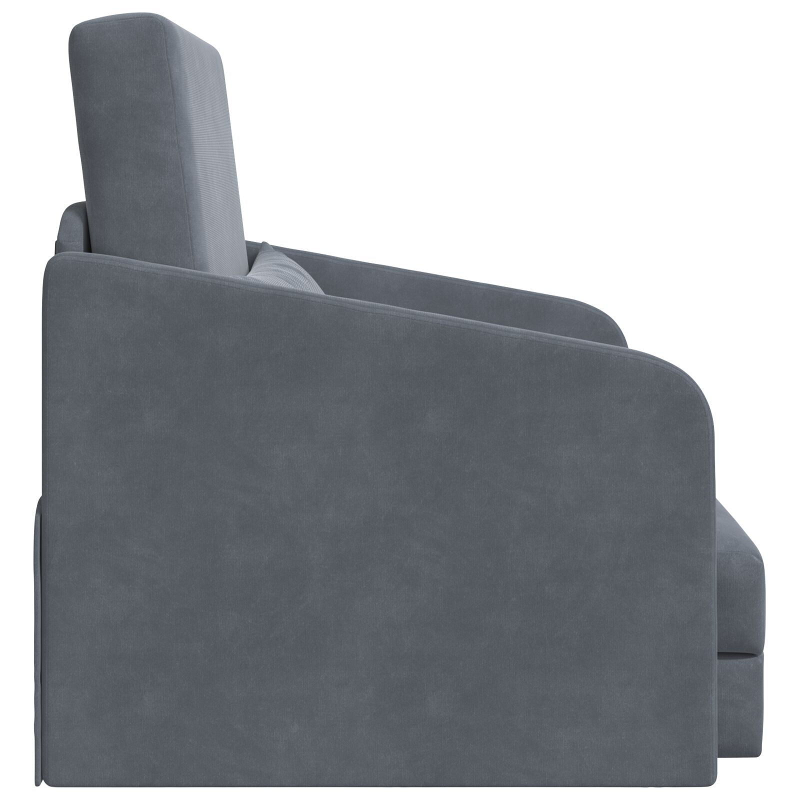 Floor Sofa Bed 2-in-1 Dark Grey 65x80x83 cm Velvet