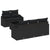 6 Piece Garden Sofa Set with Cushions Black Poly Rattan