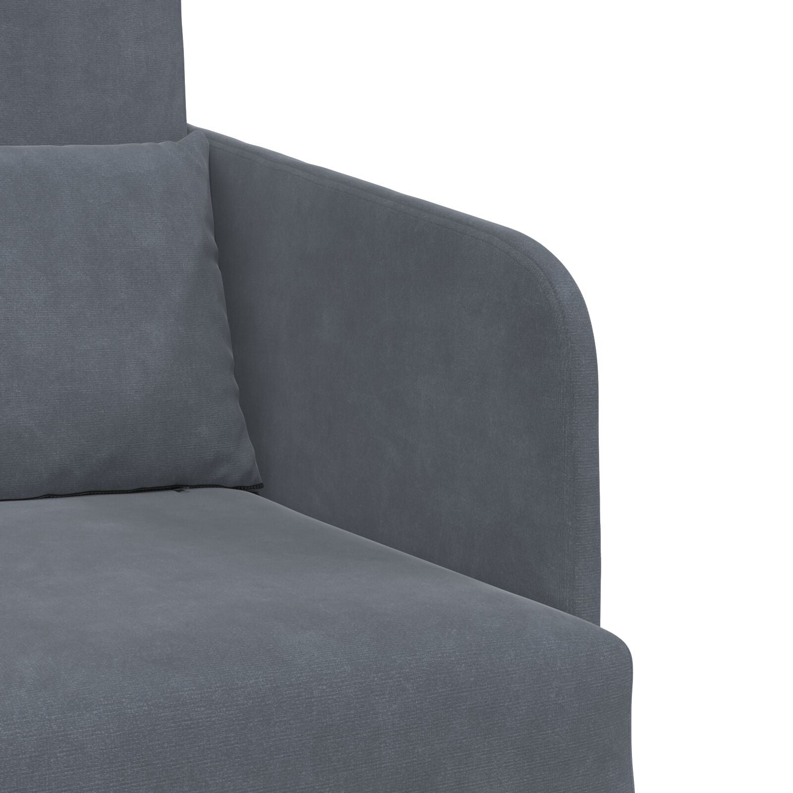 Floor Sofa Bed 2-in-1 Dark Grey 65x80x83 cm Velvet