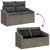 9 Piece Garden Sofa Set with Cushions Grey Poly Rattan