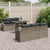 7 Piece Garden Sofa Set with Cushions Grey Poly Rattan