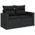 8 Piece Garden Sofa Set with Cushions Black Poly Rattan Acacia, vidaXL 3 Piece Garden Dining Set with Cushions Black Poly Rattan Acacia