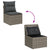 6 Piece Garden Sofa Set with Cushions Grey Poly Rattan