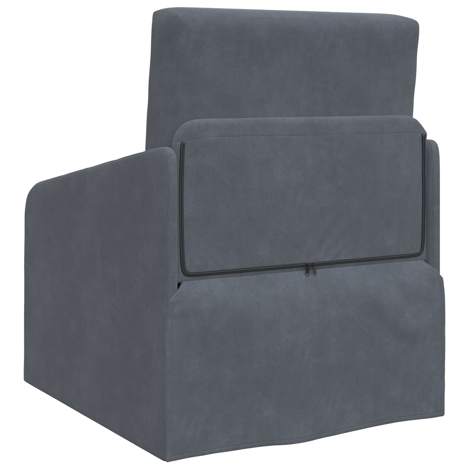 Floor Sofa Bed 2-in-1 Dark Grey 65x80x83 cm Velvet