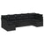7 Piece Garden Sofa Set with Cushions Black Poly Rattan, vidaXL 2-Seater Garden Sofa with Storage & Cushions Black Poly Rattan