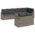 9 Piece Garden Sofa Set with Cushions Grey Poly Rattan