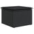 6 Piece Garden Sofa Set with Cushions Black Poly Rattan Acacia