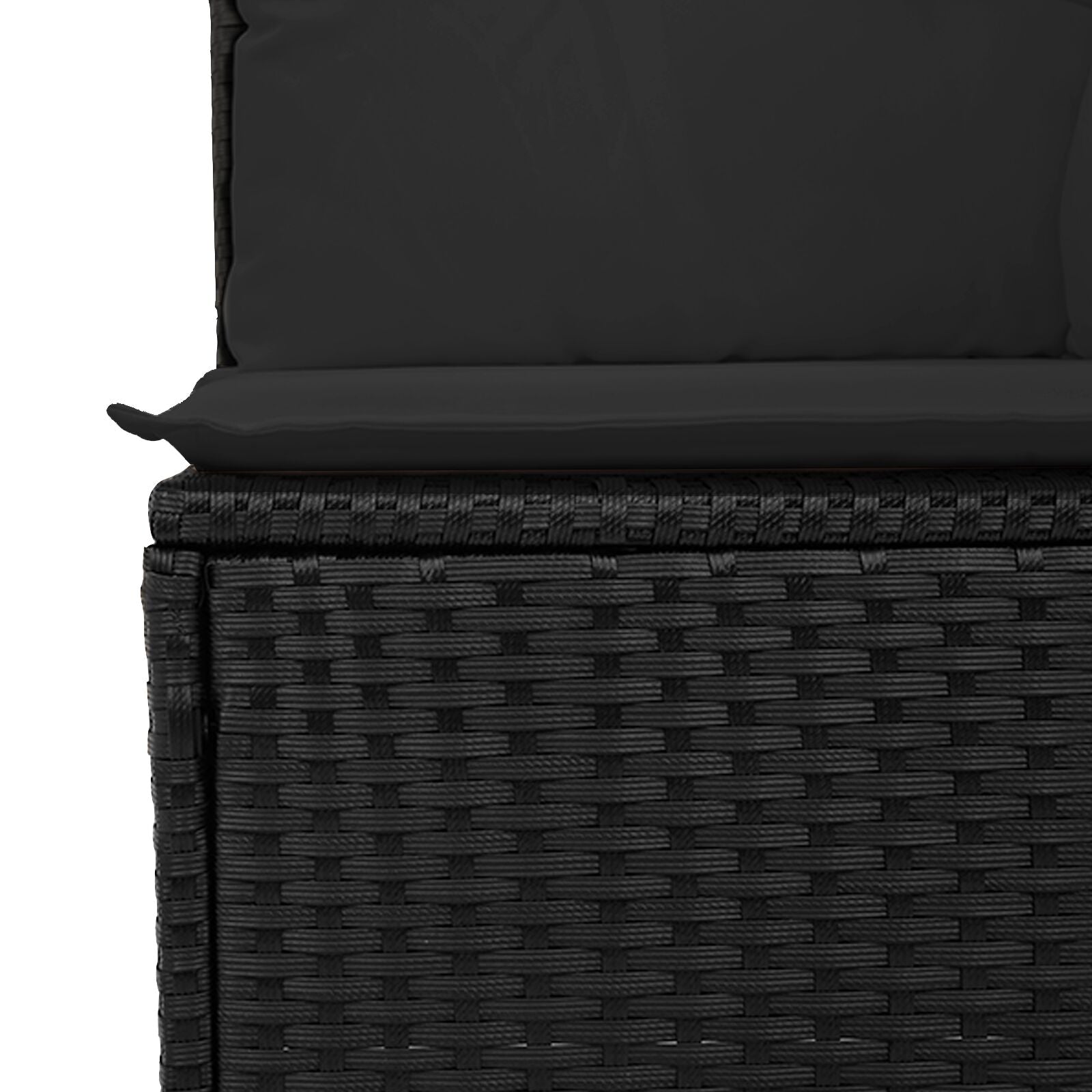 11 Piece Garden Sofa Set with Cushions Black Poly Rattan Acacia, vidaXL 2-Seater Garden Sofa with Cushions Black Poly Rattan, vidaXL 3 Piece Garden Dining Set with Cushions Black Poly Rattan Acacia