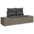 6 Piece Garden Sofa Set with Cushions Grey Poly Rattan