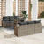 7 Piece Garden Sofa Set with Cushions Grey Poly Rattan