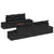 8 Piece Garden Sofa Set with Cushions Black Poly Rattan Acacia