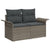 10 Piece Garden Sofa Set with Cushions Grey Poly Rattan