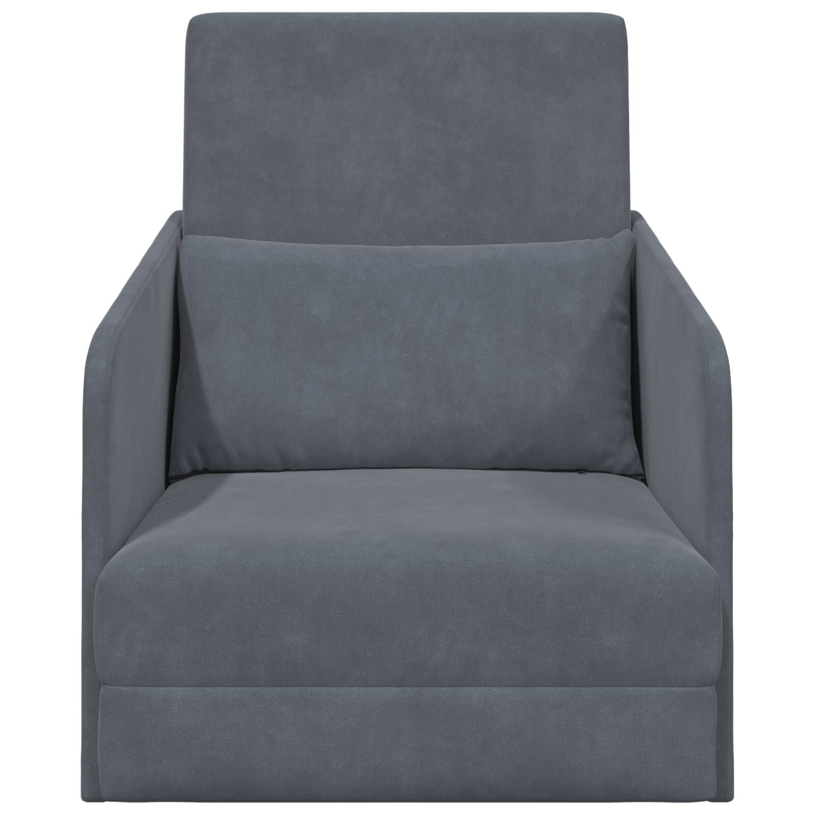 Floor Sofa Bed 2-in-1 Dark Grey 65x80x83 cm Velvet