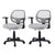 Artiss 2x Mesh Office Chair Computer Gaming Desk Chairs Work Study Mid Back Grey