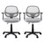 Artiss 2x Mesh Office Chair Computer Gaming Desk Chairs Work Study Mid Back Grey