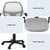 Artiss 2x Mesh Office Chair Computer Gaming Desk Chairs Work Study Mid Back Grey