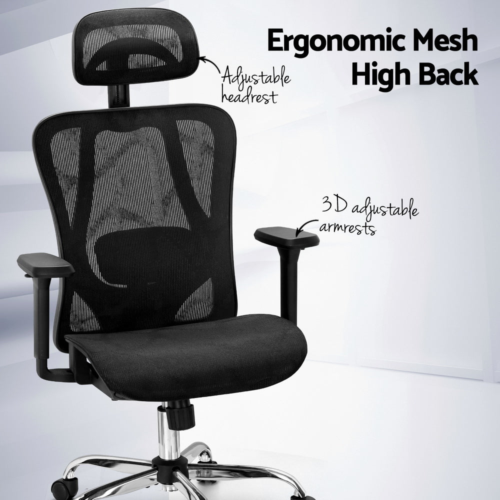 Artiss Ergonomic Office Chair Recline Black