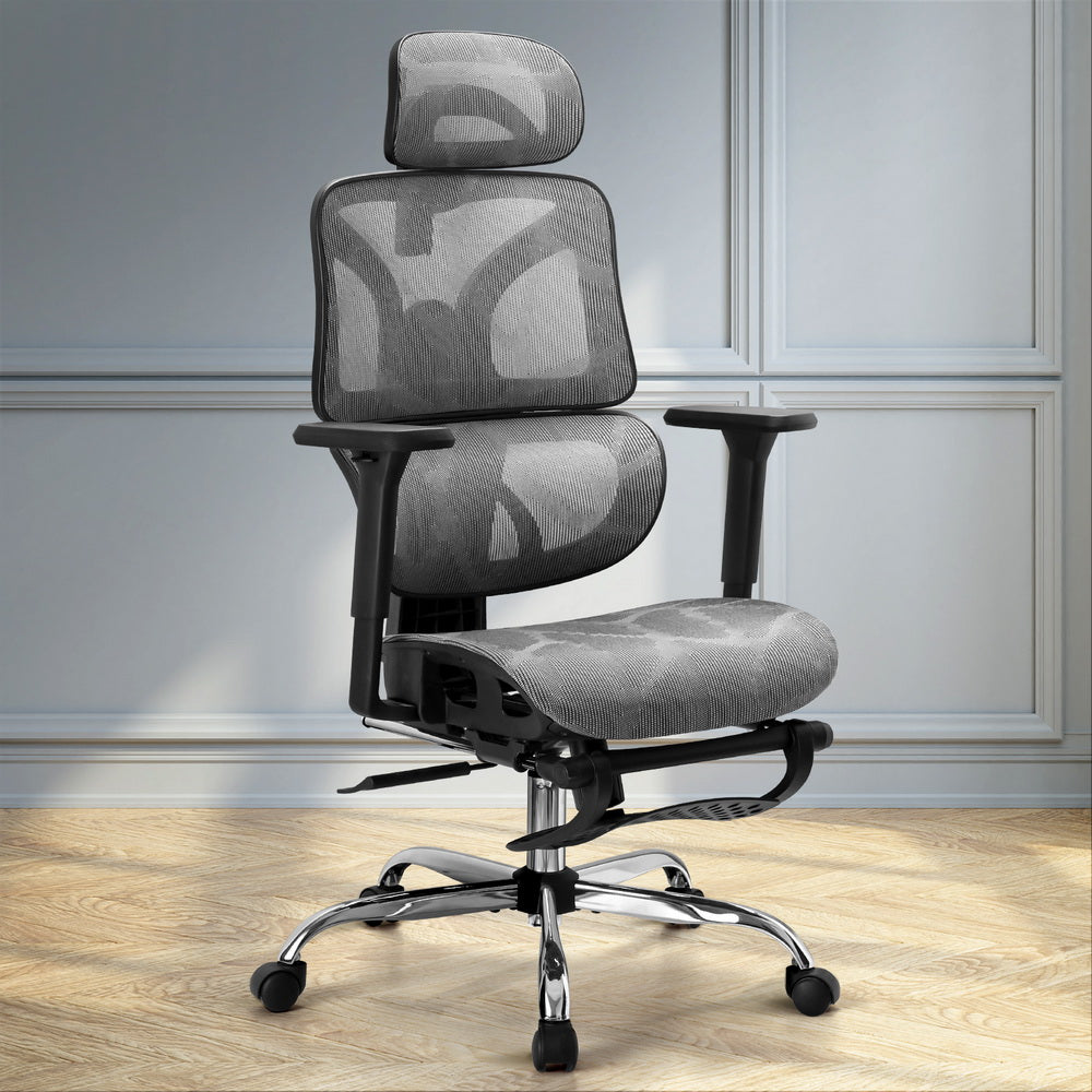 Artiss Ergonomic Office Chair Footrest Grey