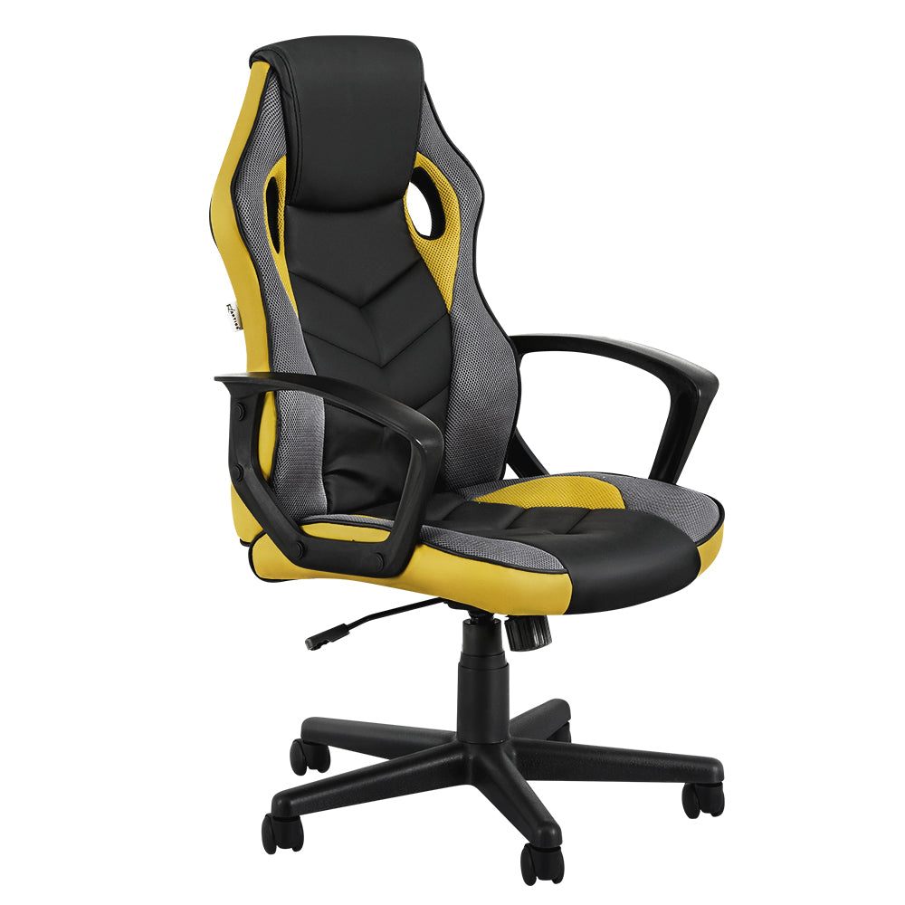 Artiss Gaming Office Chair Computer Executive Racing Chairs High Back Yellow