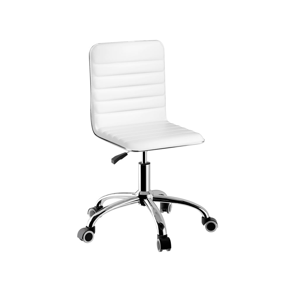 Artiss Office Chair Computer Desk Gaming Chairs PU Leather Low Back White