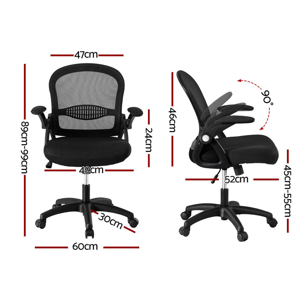 Artiss 2x Mesh Office Chair Computer Gaming Desk Chairs Work Study Mid Back
