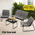 Gardeon 4PCS Outdoor Sofa Set Table and Chairs Cushion textilene Patio Furniture