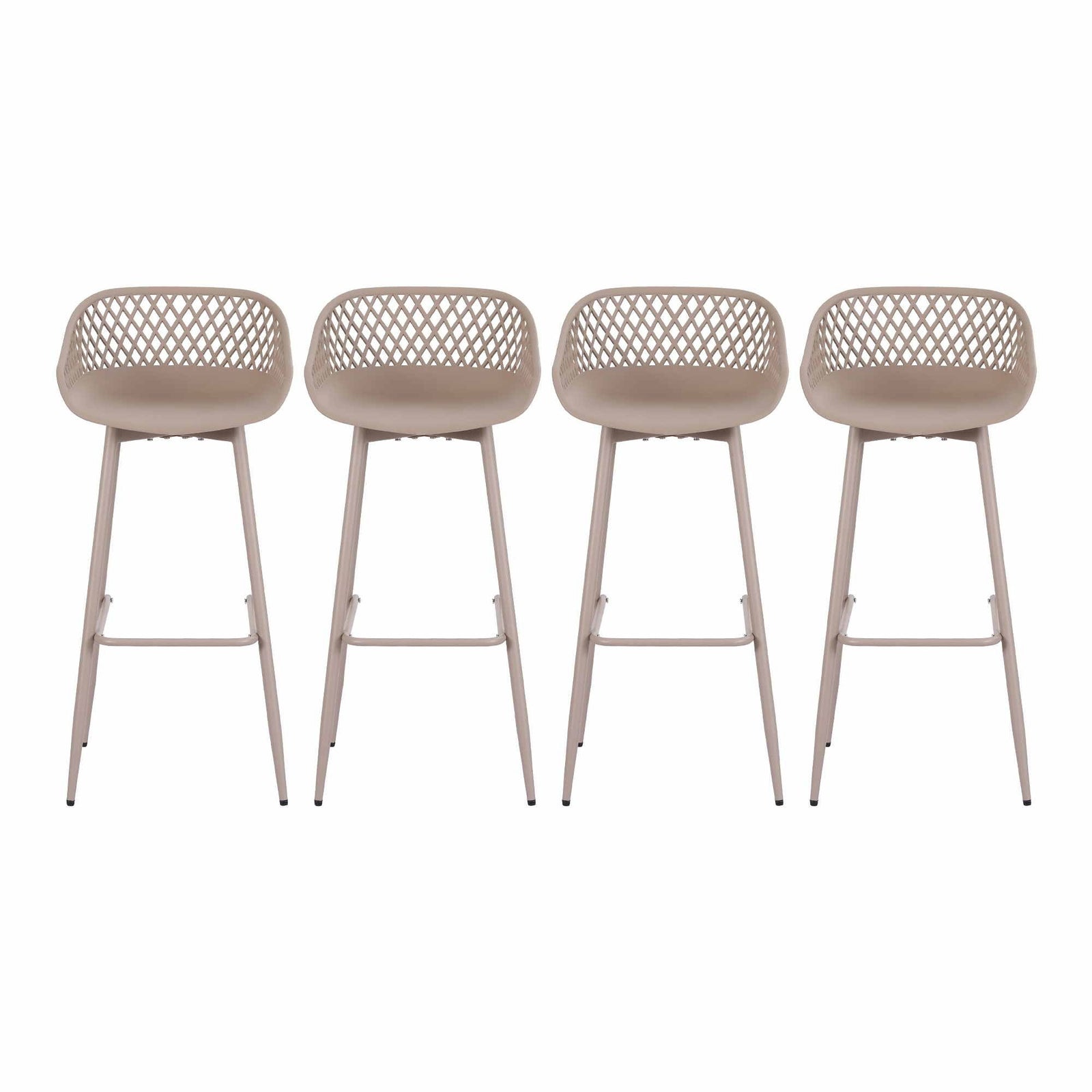 Gardeon 4-Piece Outdoor Bar Stools Plastic Metal Dining Chair Furniture Coffee