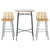Gardeon 3-Piece Outdoor Bar Set Wicker Table Chairs Patio Bistro
