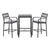 Gardeon 3Pcs Outdoor Bar Set Stools Dining Chairs Table Patio Aluminium Bistro Set Black