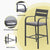 Gardeon 3Pcs Outdoor Bar Set Stools Dining Chairs Table Patio Aluminium Bistro Set Black