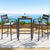 Gardeon 3Pcs Outdoor Bar Set Stools Dining Chairs Table Patio Aluminium Bistro Set Black