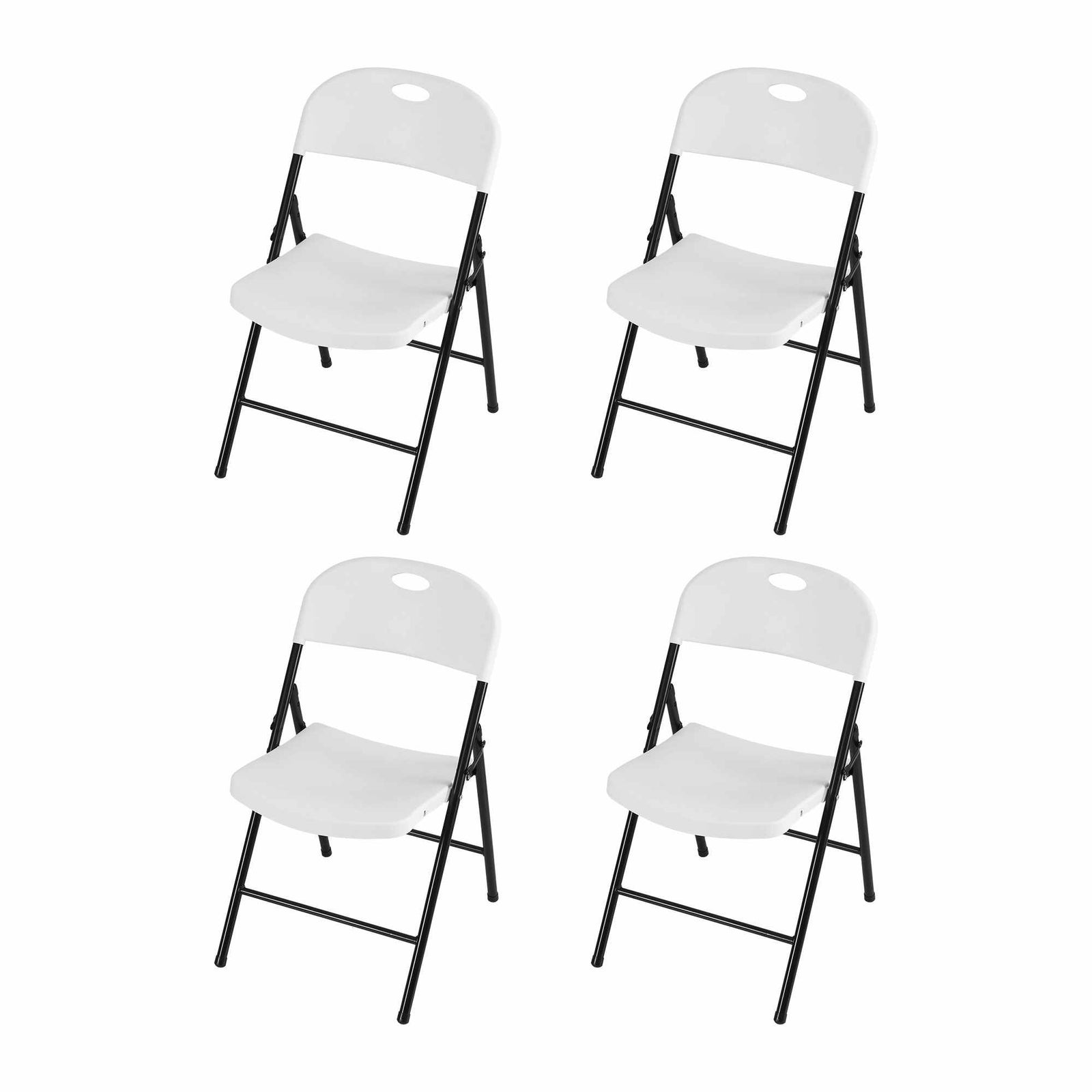 Gardeon 4PC Outdoor Dining Chairs PP Folding Chair Patio Garden Furniture White