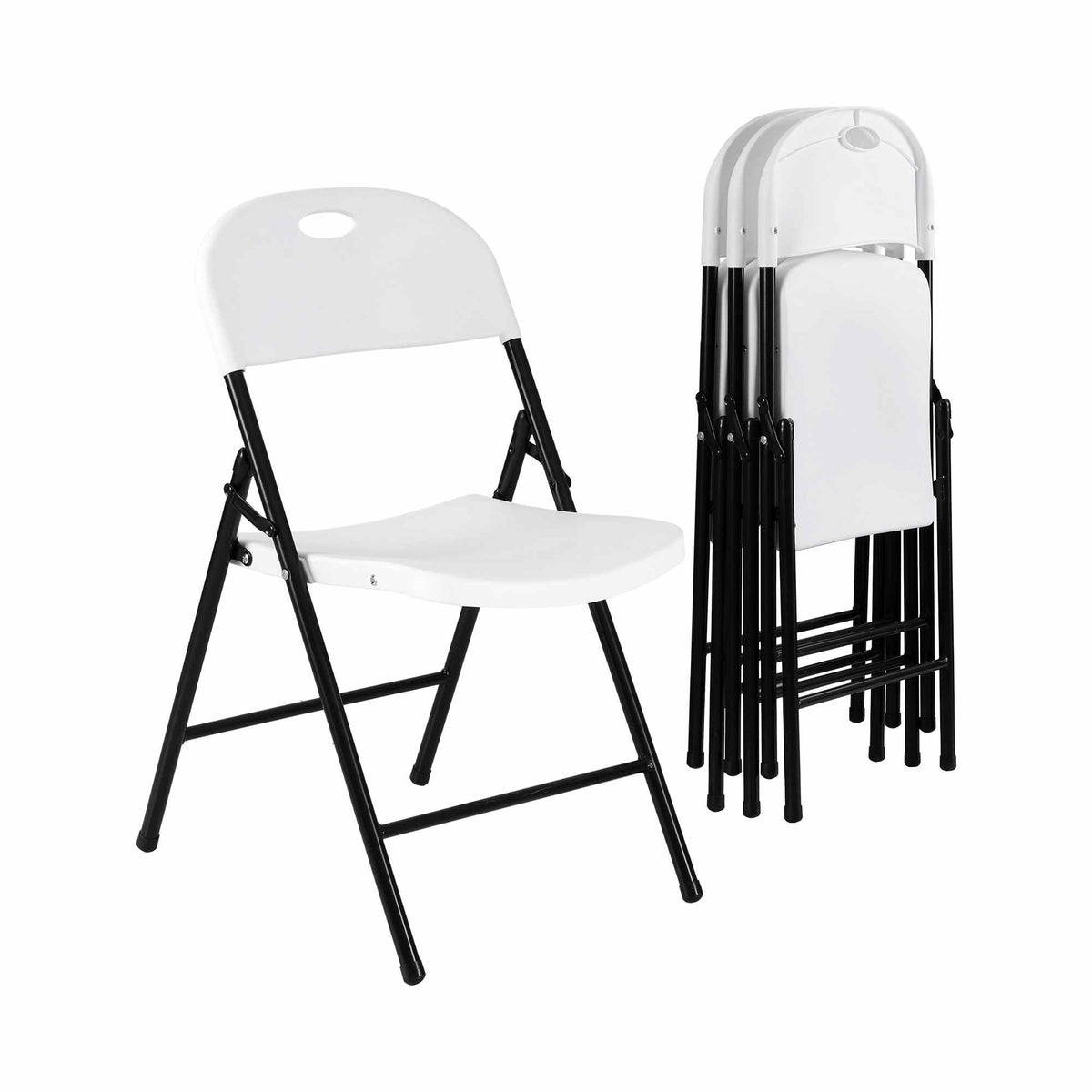 Gardeon 4PC Outdoor Dining Chairs PP Folding Chair Patio Garden Furniture White