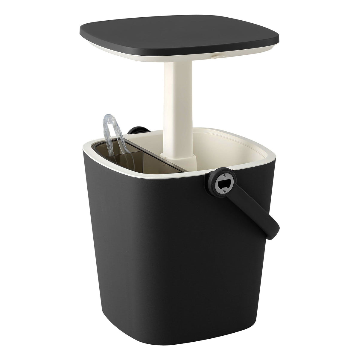 Gardeon 2-in-1 Outdoor Bar Table Portable Wine Cooler 15L Ice Bucket Tong Black