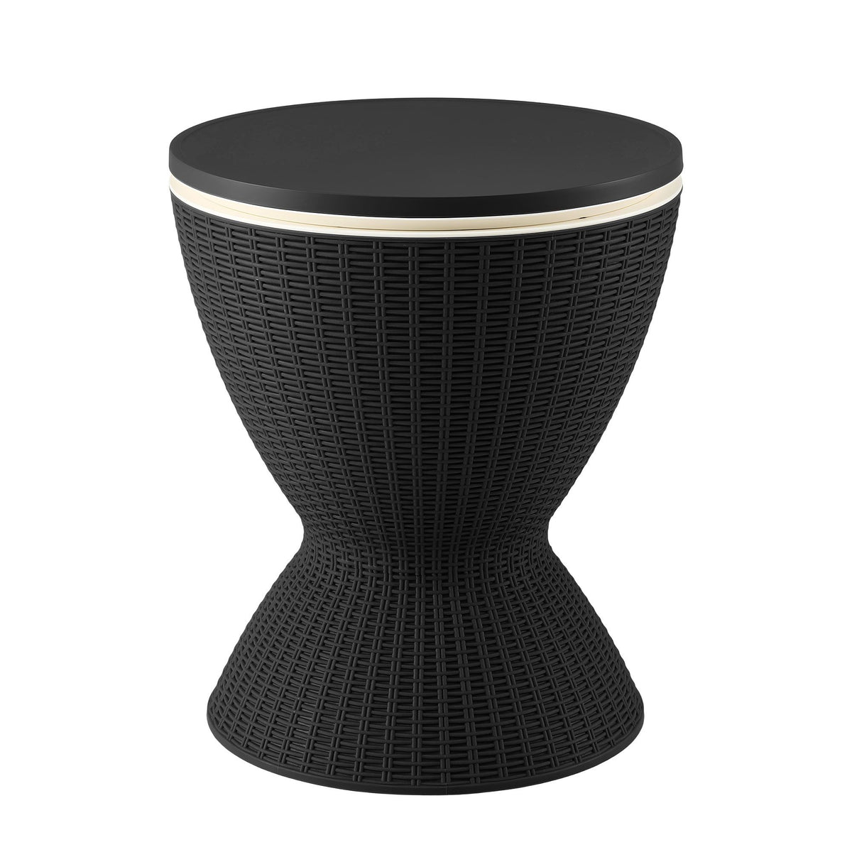 Gardeon Outdoor Bar Table Portable Ice Bucket Cooler 30L Adjustable Top Black