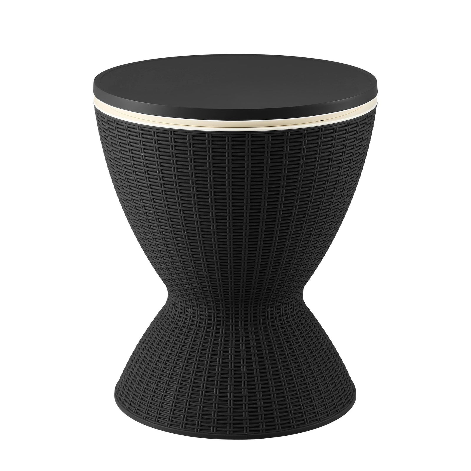 Gardeon Outdoor Bar Table Portable Ice Bucket Cooler 30L Adjustable Top Black
