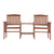 Gardeon Outdoor Garden Bench Loveseat Wooden Table Chairs Patio Furniture Brown