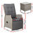 Gardeon 3PC Recliner Chairs Table Sun lounge Outdoor Furniture Wicker Adjustable Grey