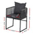 Gardeon 2PC Outdoor Dining Chairs Woven Rope Chair Patio Furniture Garden Steel