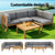 Gardeon 4-Piece Outdoor Sofa Set Wooden Couch Lounge Setting 5PCS