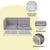 Gardeon 4 Seater Outdoor Sofa Set 5PCS Table Chair Set Garden Patio Furniture