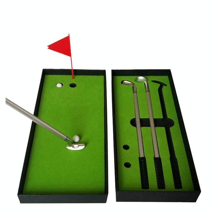 Mini Golf Putting Mat Trainer - 24.5X10.5X3.5Cm Court Push Rod-1915198018890633216